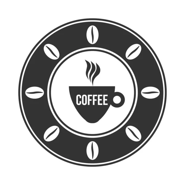 Kaffee Icon Vorlage Für Das Logo Isolierte Darstellung Monochromer Vektoren — Stockvektor