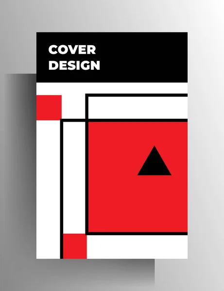 Geometrik Tasarım Kapağı Şablonu Kitap Dergi Broşür Katalog Klasör Poster — Stok Vektör
