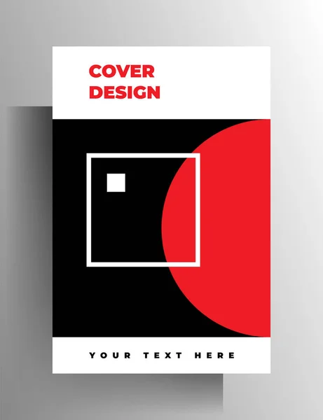 Plantilla Cubierta Diseño Geométrico Para Libro Revista Folleto Catálogo Carpeta — Vector de stock