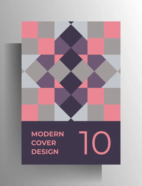 Modello Copertina Design Geometrico Libro Libretto Catalogo Poster Illustrazione Colori — Vettoriale Stock