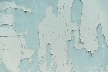 Çatlak açık mavi duvar arkaplanı dokusu. Eski çatlak arkaplan.