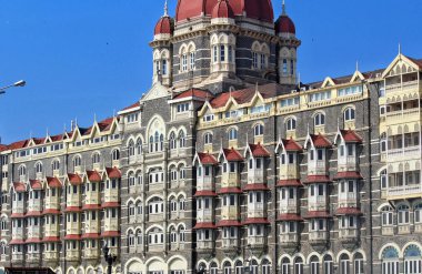 Mumbai, Hindistan-14 Şubat 2018: şehir cente de Taj Mahal otel, Hindistan 'ın Gateway