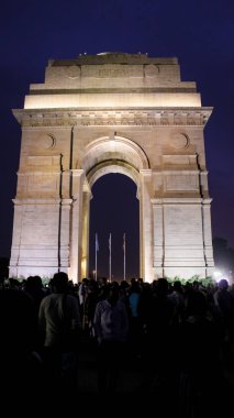 India Gate, Yeni Delhi, Mart-2019: Bu bir zafer kemer mimari tarzı savaş Memorial Sir Edwin Lutyens tarafından Ilk Dünya Savaşı 'nda ölen Hint Ordusu 82.000 askerleri tarafından tasarlanmış olduğunu