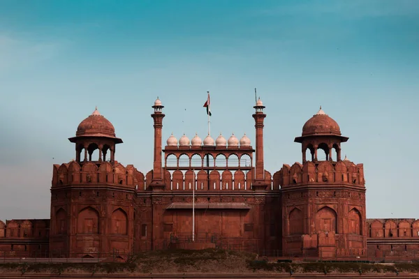 India travel tourism background - Red Fort (Lal Qila) Delhi - World Heritage Site. Delhi, India — Stock Photo, Image