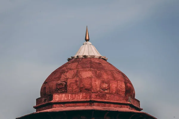 India reizen toerisme achtergrond-Dome, Red Fort (Lal Qila) Delhi-World Heritage site. Delhi, India — Stockfoto