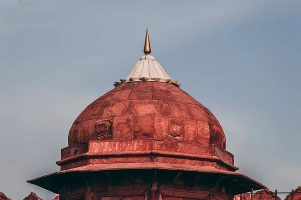 Indie turystyka tło turystyczne-Dome, Red Fort (LAL Qila) Delhi-światowego dziedzictwa UNESCO. Delhi, Indie — Zdjęcie stockowe