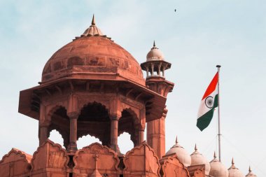 Hindistan seyahat turizmi arka plan - Dome, Red Fort (Lal Qila) Delhi - Dünya Mirası. Delhi, Hindistan
