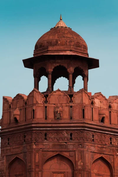 Índia viagem turismo fundo - Cúpula, Red Fort (Lal Qila) Delhi - Património Mundial. Delhi, Índia — Fotografia de Stock