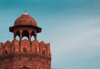 Hindistan seyahat turizmi arka plan - Dome, Red Fort (Lal Qila) Delhi - Dünya Mirası. Delhi, Hindistan