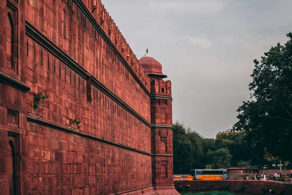 India travel tourism background - Red Fort (Lal Qila) Delhi - World Heritage Site. Delhi, India — Stock Photo, Image