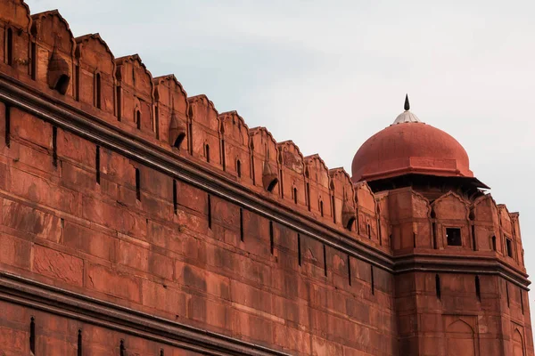 Hindistan turizm geçmişi - Kırmızı Kale (Lal Qila) Delhi - Dünya Mirası Bölgesi. Delhi, Hindistan — Stok fotoğraf