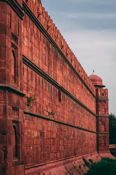 India travel tourism background - Red Fort (Lal Qila) Delhi - World Heritage Site. Delhi, India — Stock Photo, Image