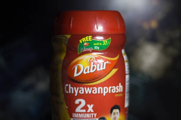 Delhi Inde Mai 2020 Dabur Produit Chyawanprash Inde Fait Des — Photo