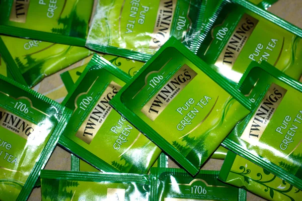 Delhi India Mayo 2020 Twinings Verde Arándano Bolsos —  Fotos de Stock