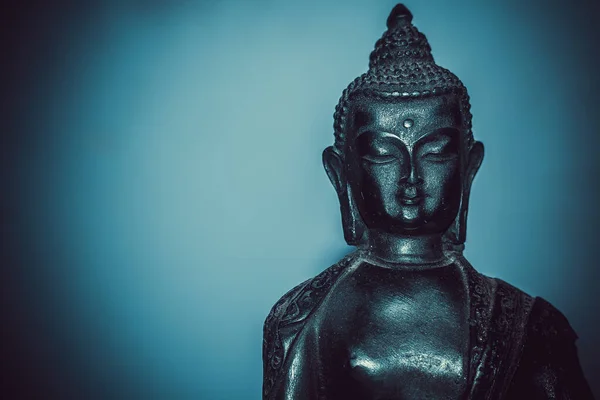 Nahaufnahme Gesicht Des Buddha Skulptur — Stockfoto