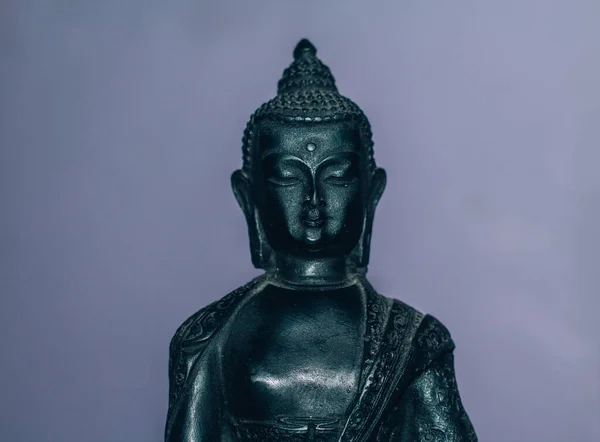 Nahaufnahme Gesicht Des Buddha Skulptur — Stockfoto