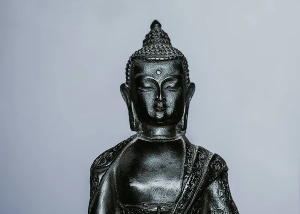 Nahaufnahme Gesicht Des Buddha Skulptur — Stockfoto