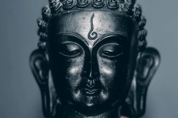 Nahaufnahme Gesicht Des Buddha Skulptur — Stockfoto