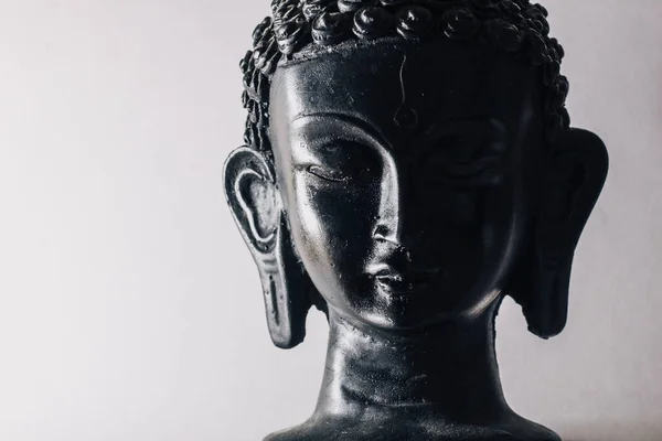 Nahaufnahme Gesicht Des Buddha Skulptur — Stockfoto