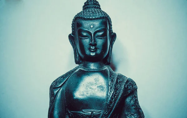 Nahaufnahme Gesicht Des Buddha Skulptur — Stockfoto