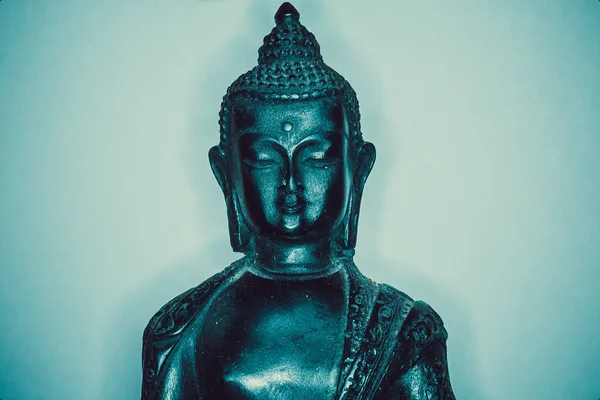 Nahaufnahme Gesicht Des Buddha Skulptur — Stockfoto