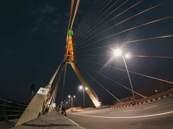 Delhi India August 2020 Signature Bridge Cantilever Spar Cable Stayed — Stock Photo, Image