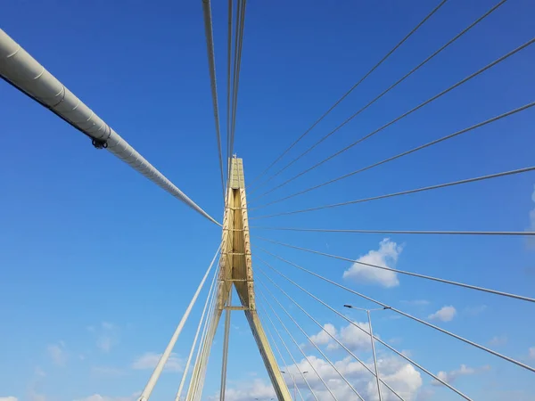 Delhi India September 2020 Signature Bridge Cantilever Spar Cable Stayed — Stock Photo, Image