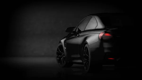 黒の一般的な高級車 イラストレーション — ストック写真