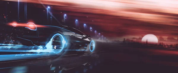 Швидкий Автомобіль Класу Люкс Ілюстрація — стокове фото