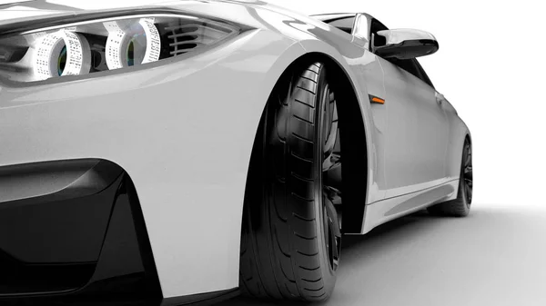 White Generic Luxury Car Illustration — Stock Photo, Image