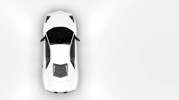 Carro Luxo Genérico Branco Ilustração — Fotografia de Stock