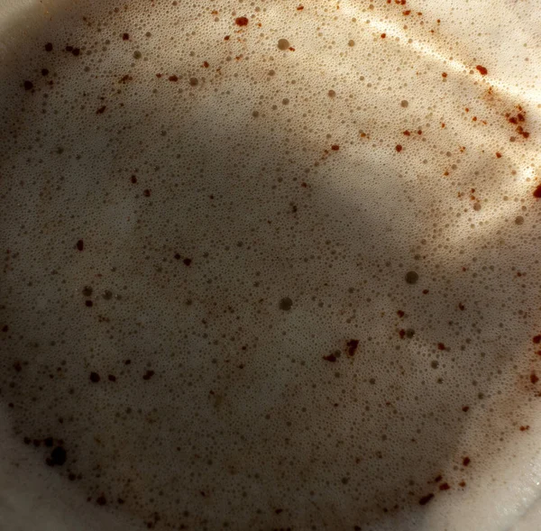 Koffieschuim. Achtergrond, textuur close-up koffie bovenaanzicht — Stockfoto