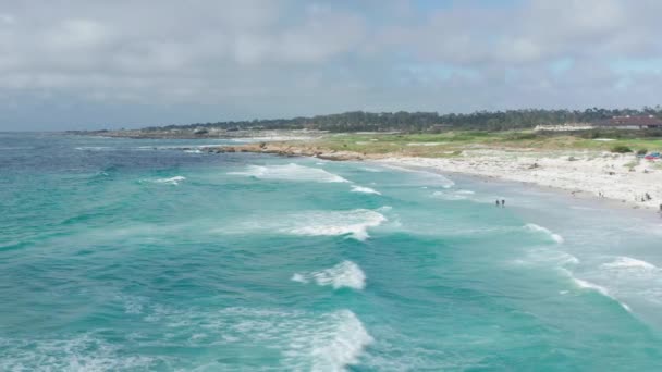 4K California, Paisaje marino del Pacífico, EE.UU. Hermosa naturaleza de la costa del océano — Vídeo de stock