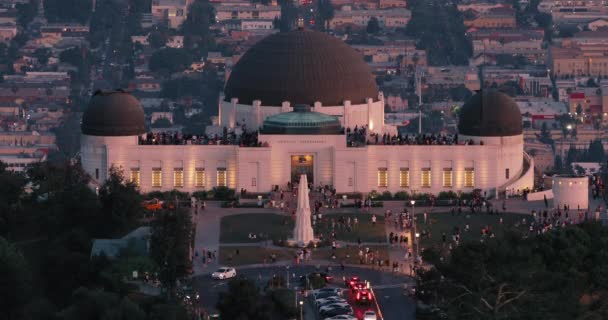 Los Angeles, Kaliforniya, ABD. Hollywood Tepeleri 'ndeki 4K Tarihi Binası — Stok video
