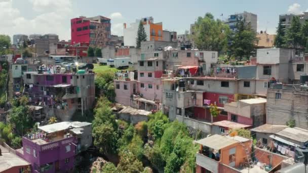 Popular tourist attraction in Mexico city, Latin America. 4K vibrant favelas — Stock Video