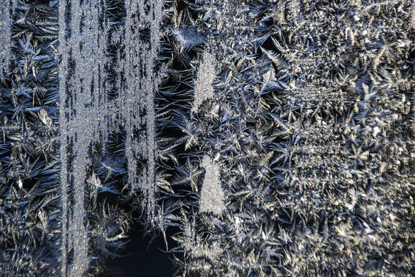 Frozen ice window crystals pattern backgraund