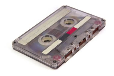 Beyaz arka plan üzerinde eski film ses kaset. izole