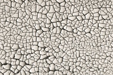 Eski beyaz boya çatlamış.