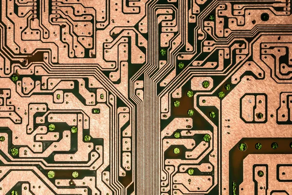 Computer Circuit Board Copper Tracks — Stock Photo, Image