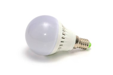LED lamba beyaz üzerine izole