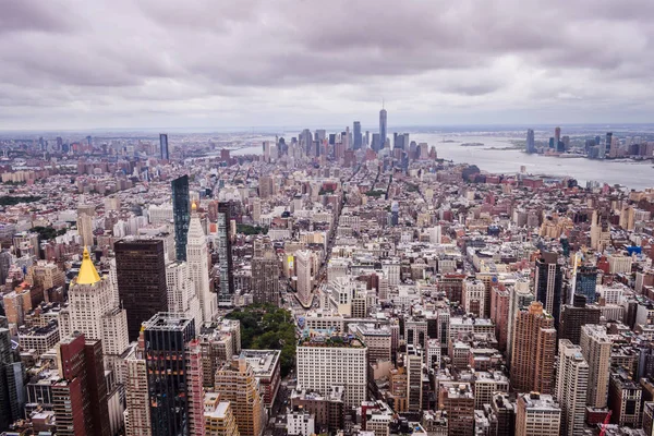 Kijk Manhattan Centrum New York Stockafbeelding