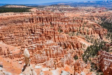 Bryce Canyon Milli Parkı, Utah, ABD'de ünlü doğal jeolojik oluşum. Kuzey Amerika seyahat hedefleri arka plan.
