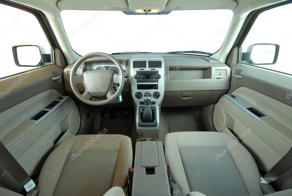 Interior of a modern car