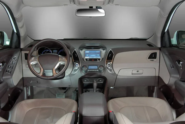 Passenger Car Interior Front View — Stock Photo, Image