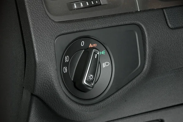 Closeup Image Car Lighting Control Switch — Stock Photo, Image