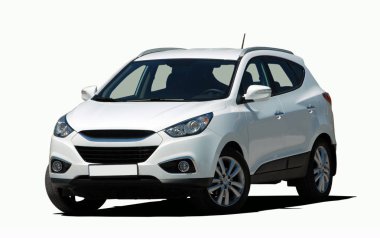 beyaz bir arka plan üzerinde beyaz mini Suv