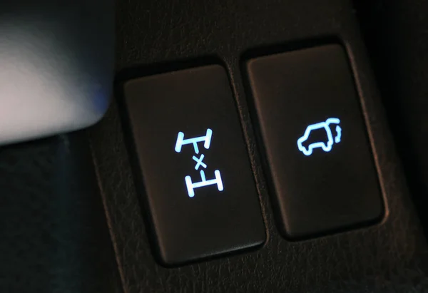 4Wd Düğmesini Dört Sürücü Anahtarı Tekerlek — Stok fotoğraf