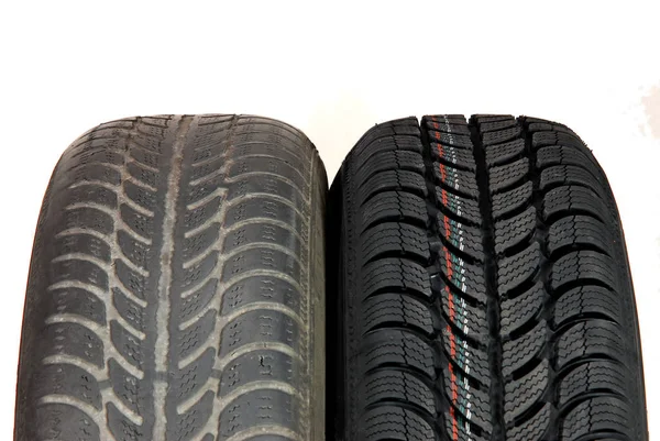 Old New Winter Car Tires — Stock Photo, Image