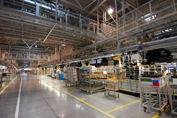 production line on which the products cars