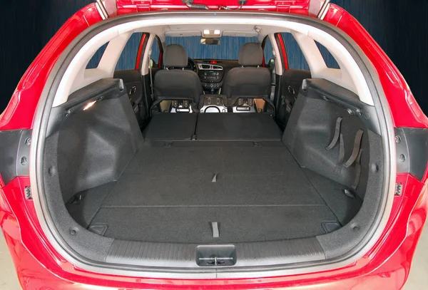 Car Trunk Rear Seats Folded — Stock Photo, Image